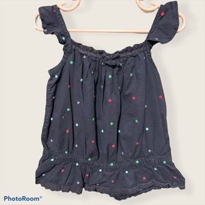 Gap kids blue polkadot tank top